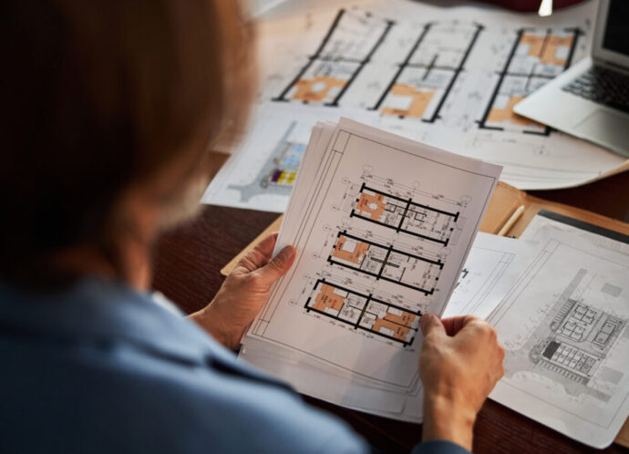 Fragment photo of skilled businessman looking at paperwork